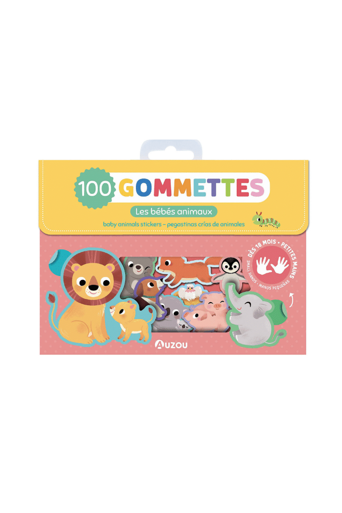 pochette gommette enfant theme animaux