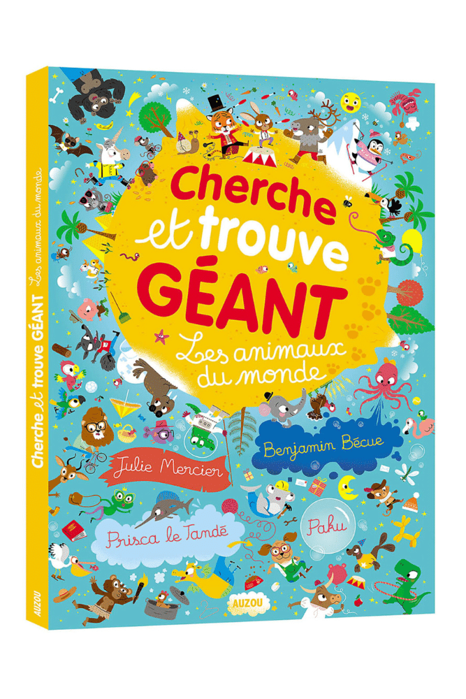 livre geant cherche et trouve animaux auzou