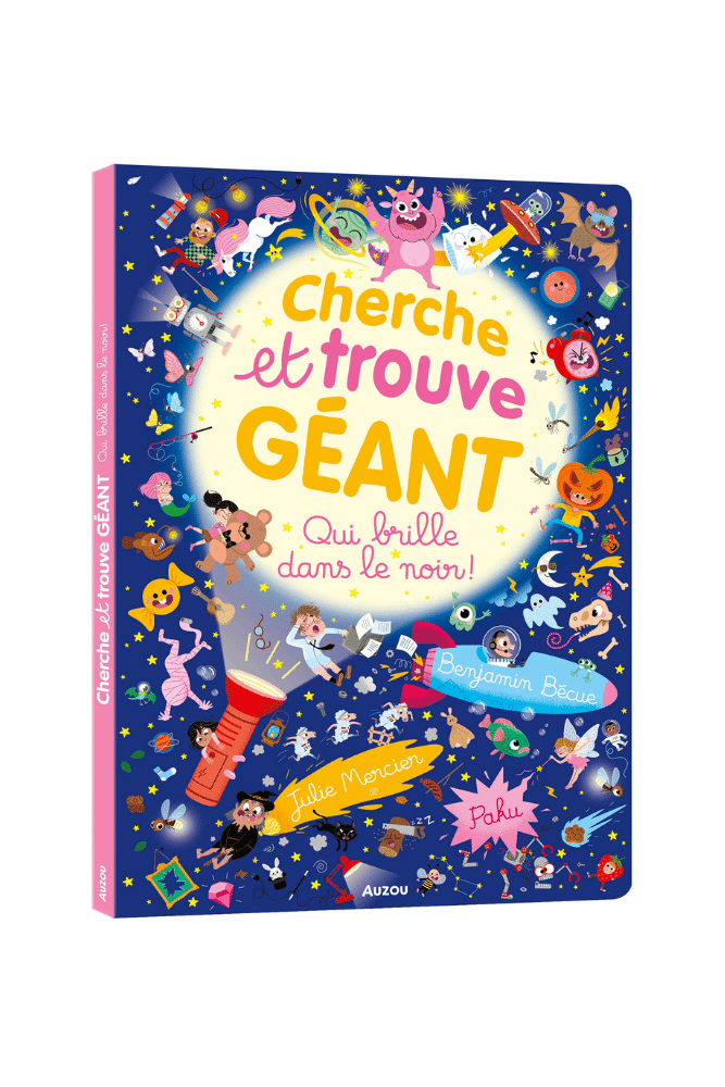 livre cherche et trouve geant brille dans le noir auzou