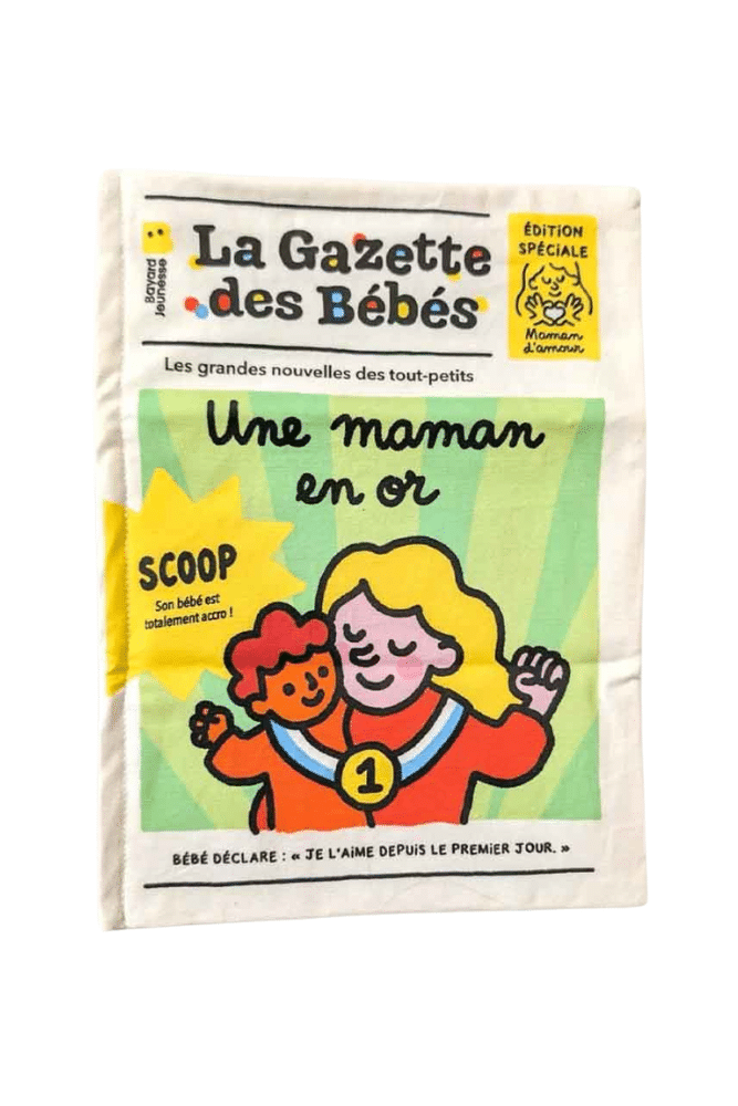 livre tissu gazette maman en or pour bebe