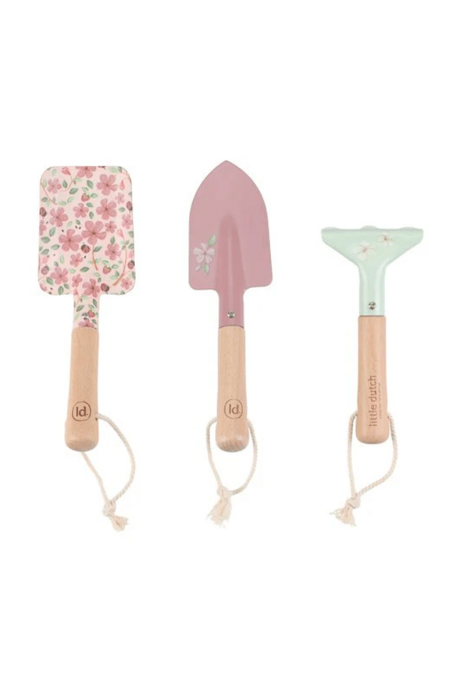 outils jardins rose little dutch pour enfants