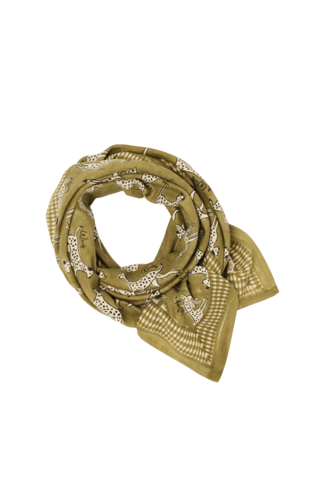 grand foulard pongo khaki apaches collection