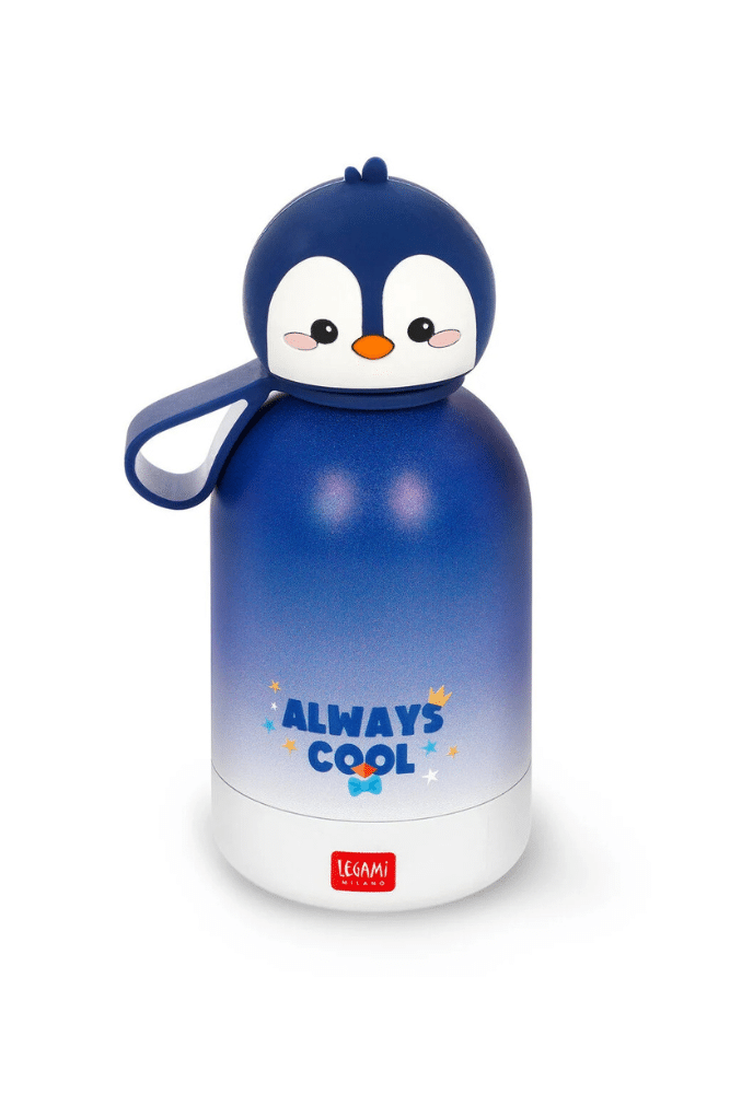 gourde isotherme pingouin bleu legami