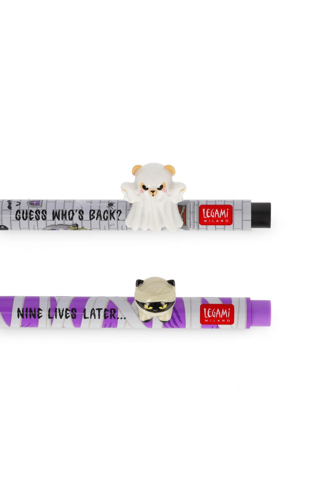 Stylos Kitty Mummy et Teddy Ghost LEGAMI Halloween