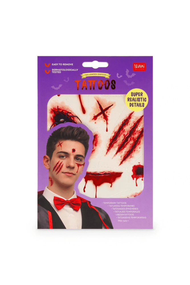 Tatouages blessures Halloween Creepy Tattoos LEGAMI