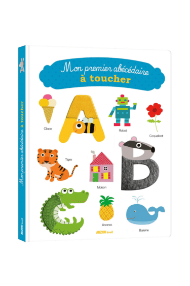 livre abecedaire matière a toucher auzou