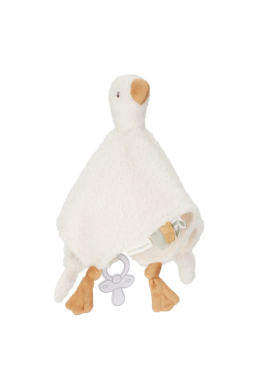 doudou plat attache tetine oie little dutch