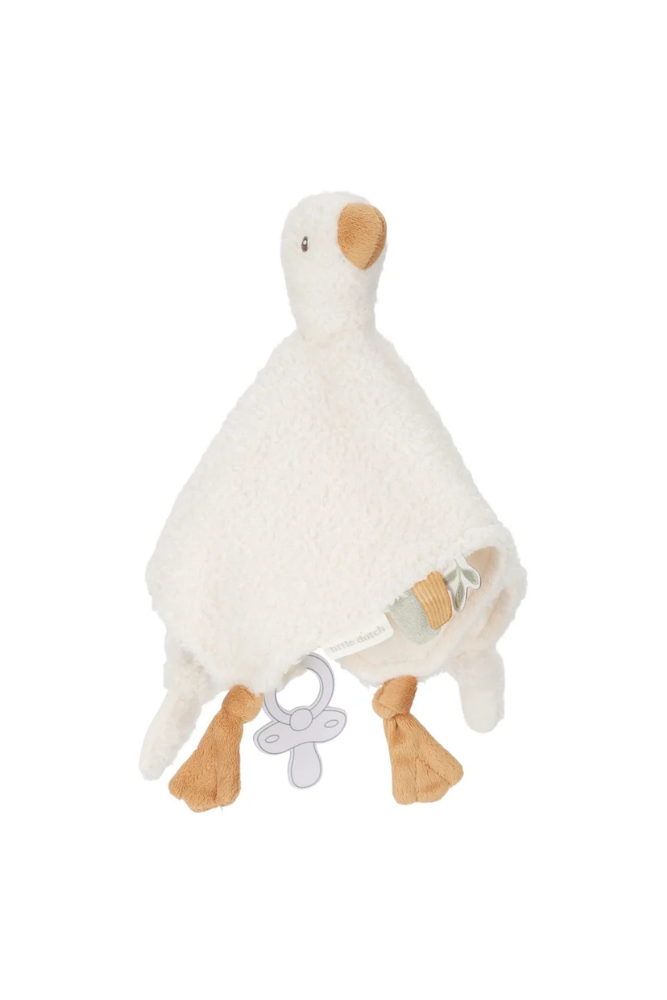 doudou plat attache tetine oie little dutch