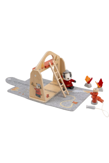 jouet caserne de pompier egmont toys feutrine et bois