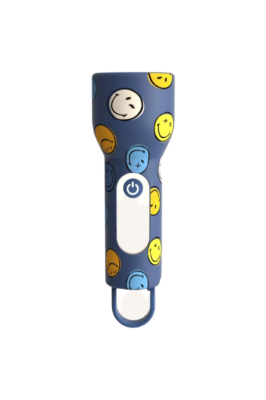 lampe torche rechargeable mob smiley bleu
