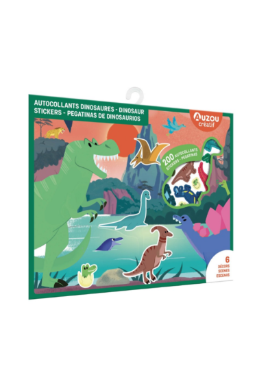 pochette autocollants dinosaures auzou
