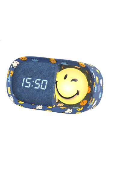 reveil enfant mob bleu smiley