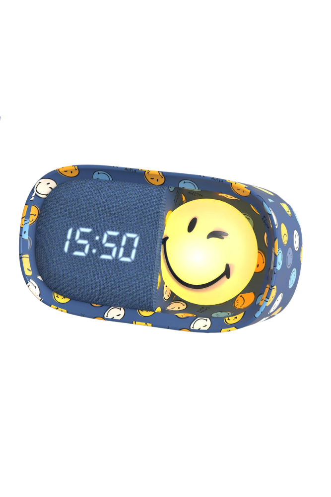 reveil enfant mob bleu smiley